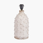 Kali Textured Dot Light Grey Stoneware Table Lamp Base