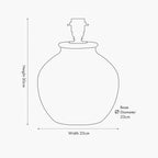 Lulia Antique Finish Stoneware Table Lamp Base
