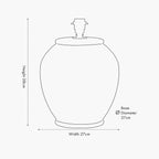 Lulia Antique Finish Stoneware Urn Table Lamp Base