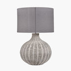 Allona Grey Wash Rattan Table Lamp