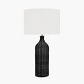 Anika Black Rattan Bottle Table Lamp