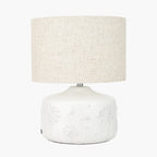 Flora White Small Floral Ceramic Table Lamp