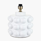 Serenity White Bobbled Ceramic Large Table Lamp Base