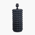 Sohan Black Bobbled Ceramic Tall Table Lamp Base