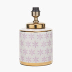 Thea Lillac and Gold Leaf Ceramic Table Lamp Base