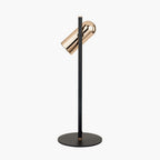 Xena Black and Rose Gold Metal LED Table Lamp
