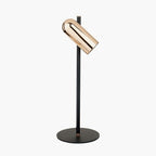 Xena Black and Rose Gold Metal LED Table Lamp