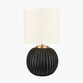 Ezekiel Black Terracotta Textured Ball Table Lamp