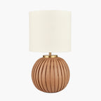 Ezekiel Natural Terracotta Textured Ball Table Lamp