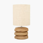Amir Natural Mango Wood 3 Pebble Table Lamp