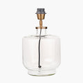 Josie Clear Glass and Antique Brass Metal Table Lamp Base