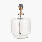 Josie Clear Glass and Antique Brass Metal Table Lamp Base