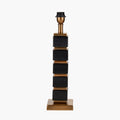 Maximo Matt Black and Antique Brass Cube Design Table Lamp Base