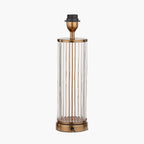 Ciara Clear Glass and Antique Brass Metal Table Lamp Base