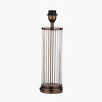 Ciara Clear Glass and Antique Bronze Metal Table Lamp Base