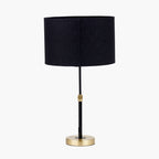 Bryce Black and Gold Metal Rise and Fall Table Lamp