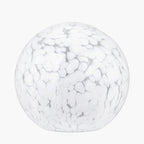 Aurora Speckled White Glass Spherical Table Lamp