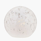 Aurora Speckled White Glass Spherical Table Lamp