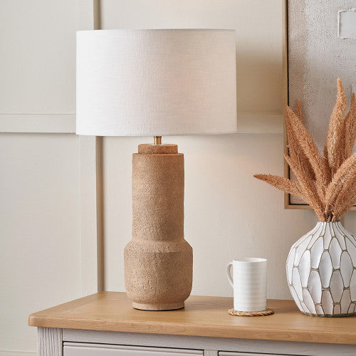 Gaiana Concrete Brown Stoneware Table Lamp Base