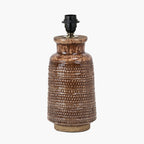 Theano Dot Design Brown Glaze Tall Table Lamp Base