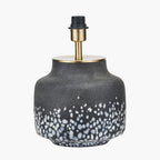 Etna Black and White Glass Table Lamp Base