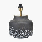 Etna Black and White Glass Table Lamp Base
