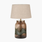 Valtellina Brown and Green Glass Table Lamp Base