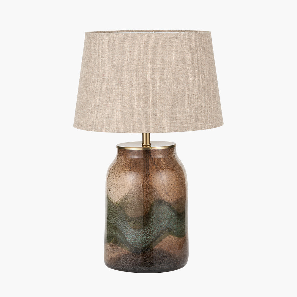 Valtellina Brown and Green Glass Table Lamp Base