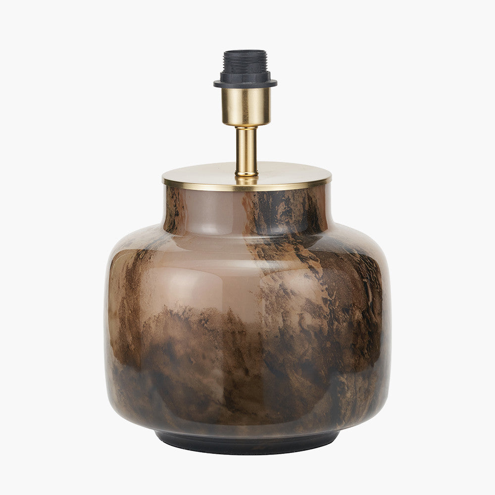 Cerdanya Brown and Beige Glass Table Lamp Base