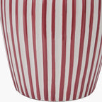 Cannes Sage and White Stripe Ceramic Table Lamp