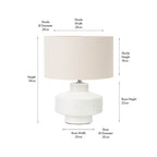 Elure White Crackle Effect Table Lamp