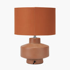 Elure Cinnamon Crackle Effect Table Lamp