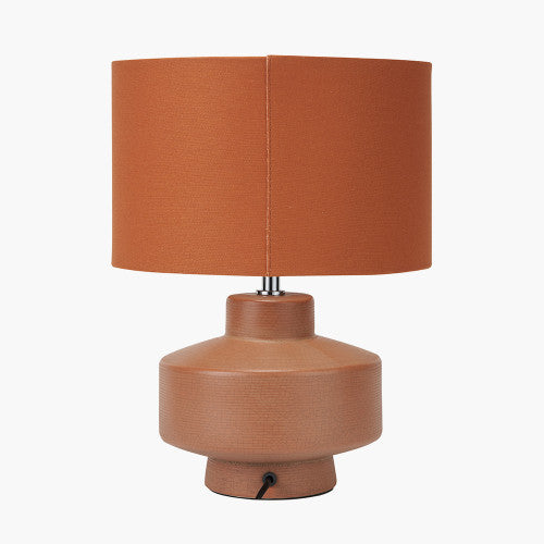 Elure Cinnamon Crackle Effect Table Lamp