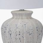 Kalli White and Grey Flecked Ceramic Table Lamp