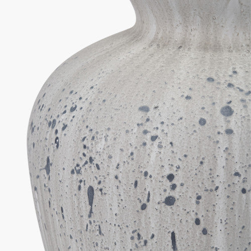 Kalli White and Grey Flecked Ceramic Table Lamp