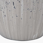 Kalli White and Grey Flecked Ceramic Table Lamp