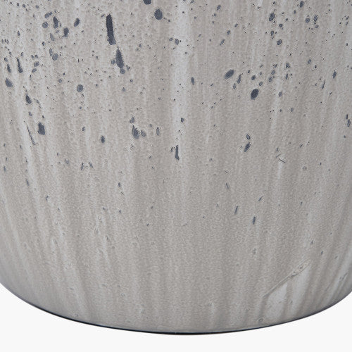 Kalli White and Grey Flecked Ceramic Table Lamp