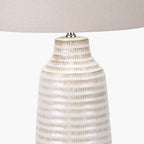Nya Warm White Scratch Effect Ceramic Table Lamp