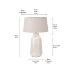 Nya Warm White Scratch Effect Ceramic Table Lamp