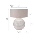 Signe Warm White Linear Textured Ceramic Table Lamp
