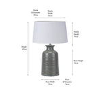 Helka Smokey Green Reactive Glaze Table Lamp