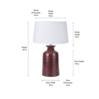 Helka Mulberry Reactive Glaze Table Lamp
