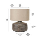 Kai Earth Coloured Textured Ceramic Table Lamp