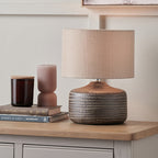 Kai Earth Coloured Textured Ceramic Table Lamp