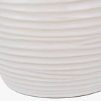 Linnea White Grooved Ceramic Table Lamp