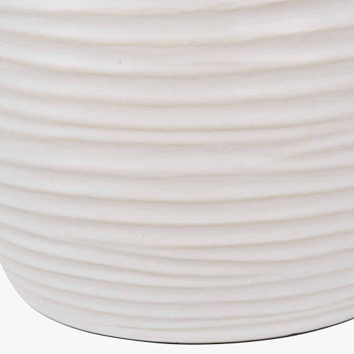 Linnea White Grooved Ceramic Table Lamp