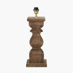 Kavya Antique Brown Turned Wood Table Lamp Base