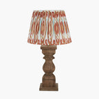 Kavya Antique Brown Turned Wood Table Lamp Base