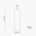 Inaya Natural Tapered Large Wood Table Lamp Base