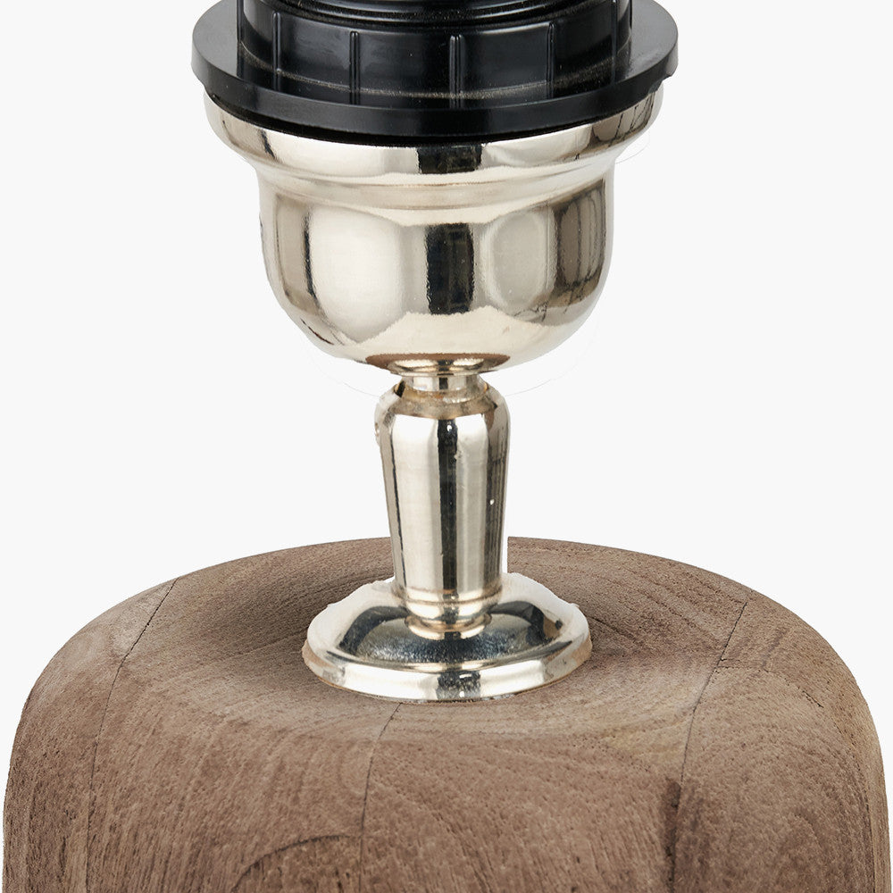 Inaya Natural Tapered Large Wood Table Lamp Base